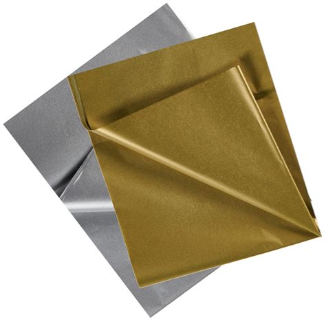 metallic tissue paper sheets